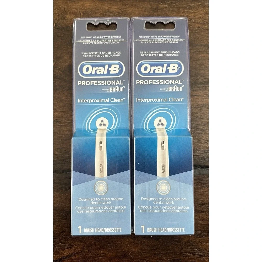 New Oral B Interproximal Clean Toothbrush‎ Replacement Brush Head 2 packs NEW